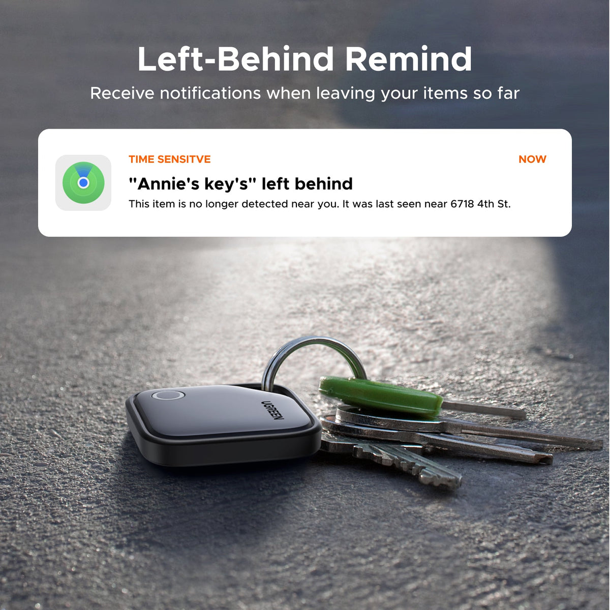 UGREEN SmartTag Pro Smart CM916 (75646P) za iOS / Android serijo, komplet 4 kosi, črna