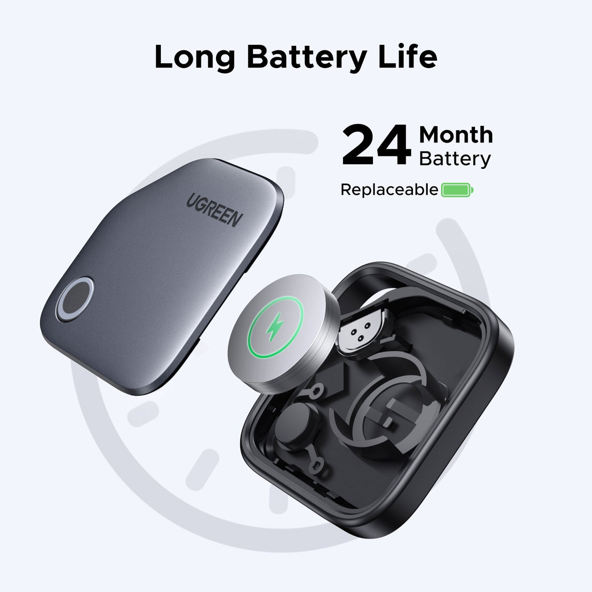 UGREEN SmartTag Pro Smart CM916 (75646P) za iOS / Android serijo, komplet 4 kosi, črna