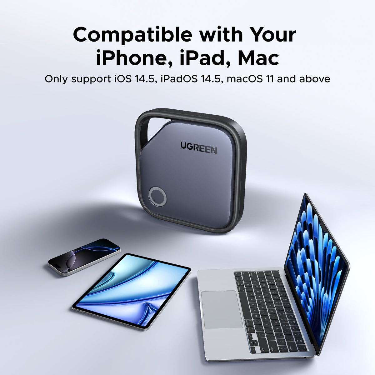 UGREEN SmartTag Pro Smart CM916 (75646P) za iOS / Android serijo, komplet 4 kosi, črna