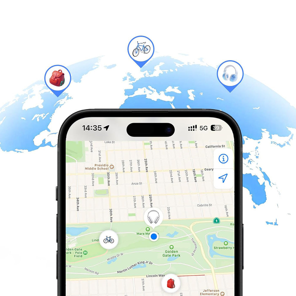 UGREEN SmartTag Smart Finder Slim 2 CM920 (75120A) za iOS serijo, komplet 2 kosa, črna