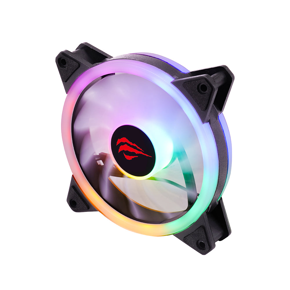 Ventilator HAVIT F2089, RGB, 1200RPM, 35dB, 1.32W, Črn