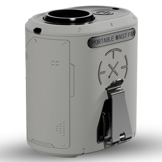 Prenosni ventilator Techsuit Z14 z zunanjo baterijo 5000mAh, Siv