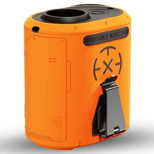Prenosni ventilator Techsuit Z14 z zunanjo baterijo 5000mAh, Oranžen