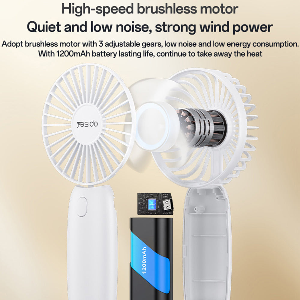Yesido YF15 Portable Fan, White
