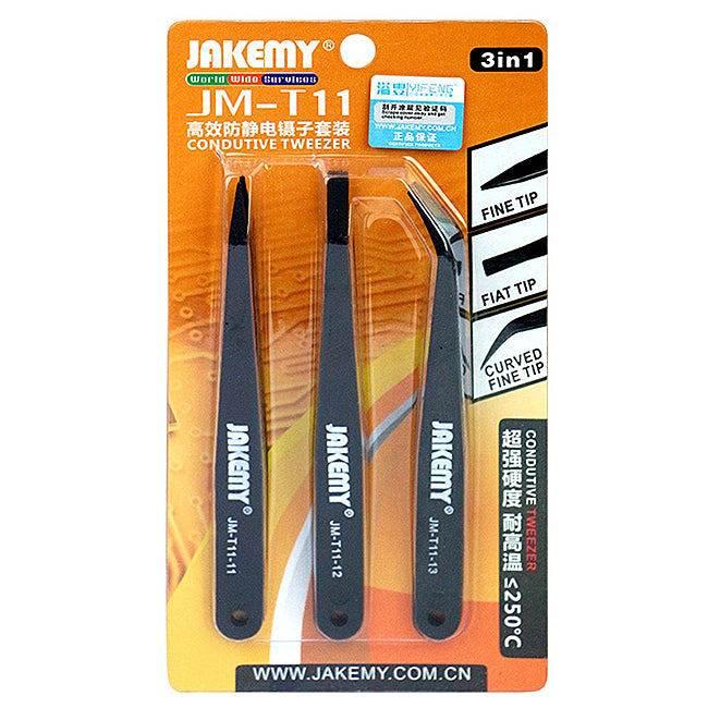 Jakemy Antistatična pinceta JM-T11, 3v1