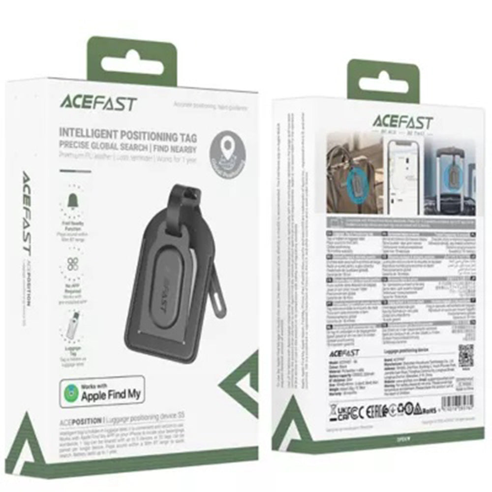 Acefast SmartTag Luggage S5 za serijo iOS, črna