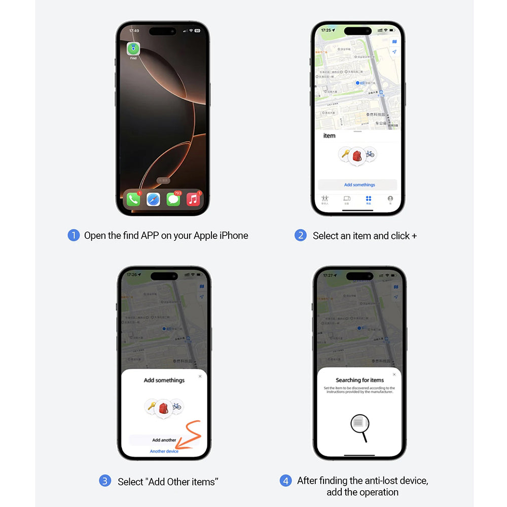 Acefast SmartTag S1 za serijo iOS, Siva