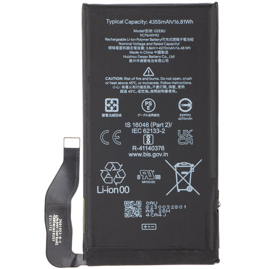 Baterija Google Pixel 7, GZE8U, Service Pack G949-00338-01
