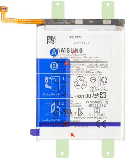 Baterija Samsung Galaxy M13 M135 / A13 5G A136, EB-BM135ABS, Service Pack GH82-29136A