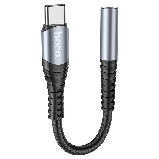 USB-C zvočni adapter - 3,5 mm HOCO LS33, siva