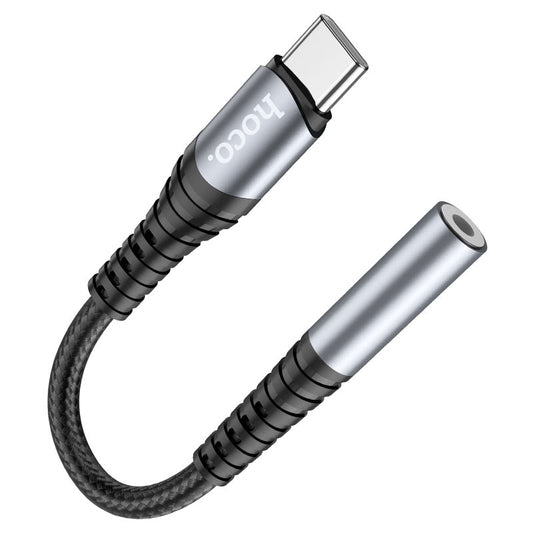 USB-C zvočni adapter - 3,5 mm HOCO LS33, siva