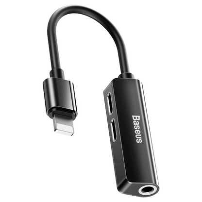 Lightning avdio adapter - Lightning / 3,5 mm Baseus L52, črn, ponovno zapakiran CALL52-01