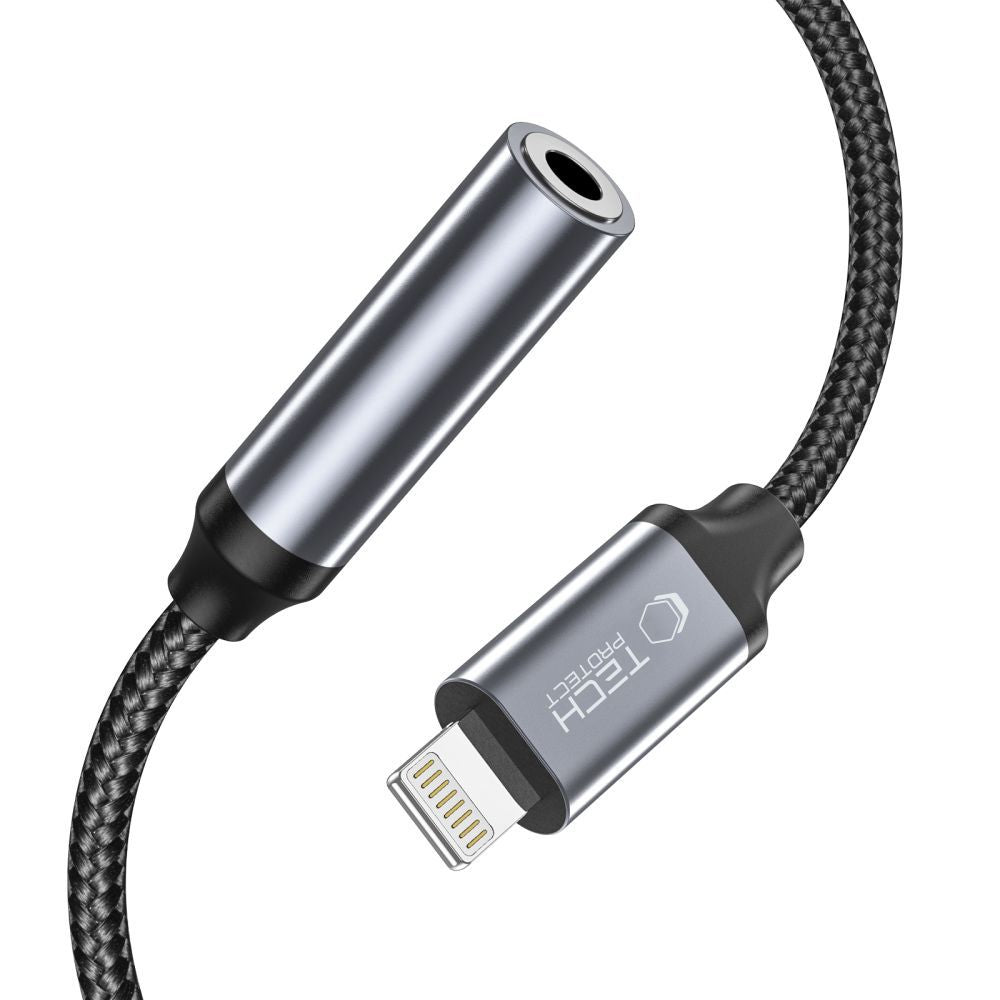 Audio adapter Lightning - 3,5 mm Tech-Protect Ultraboost, črn