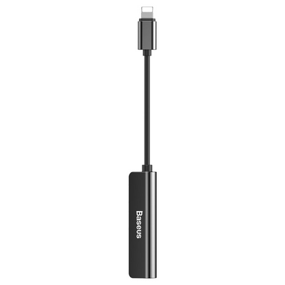 Lightning avdio adapter - Lightning / 3,5 mm Baseus L52, črn, ponovno zapakiran CALL52-01