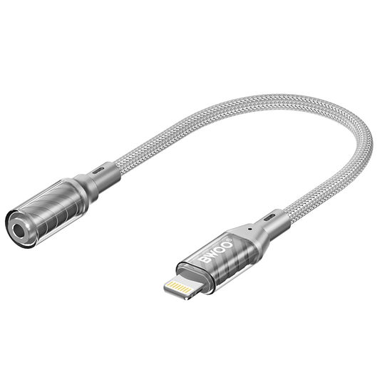 Lightning avdio adapter - 3,5 mm BWOO BZ66, siva