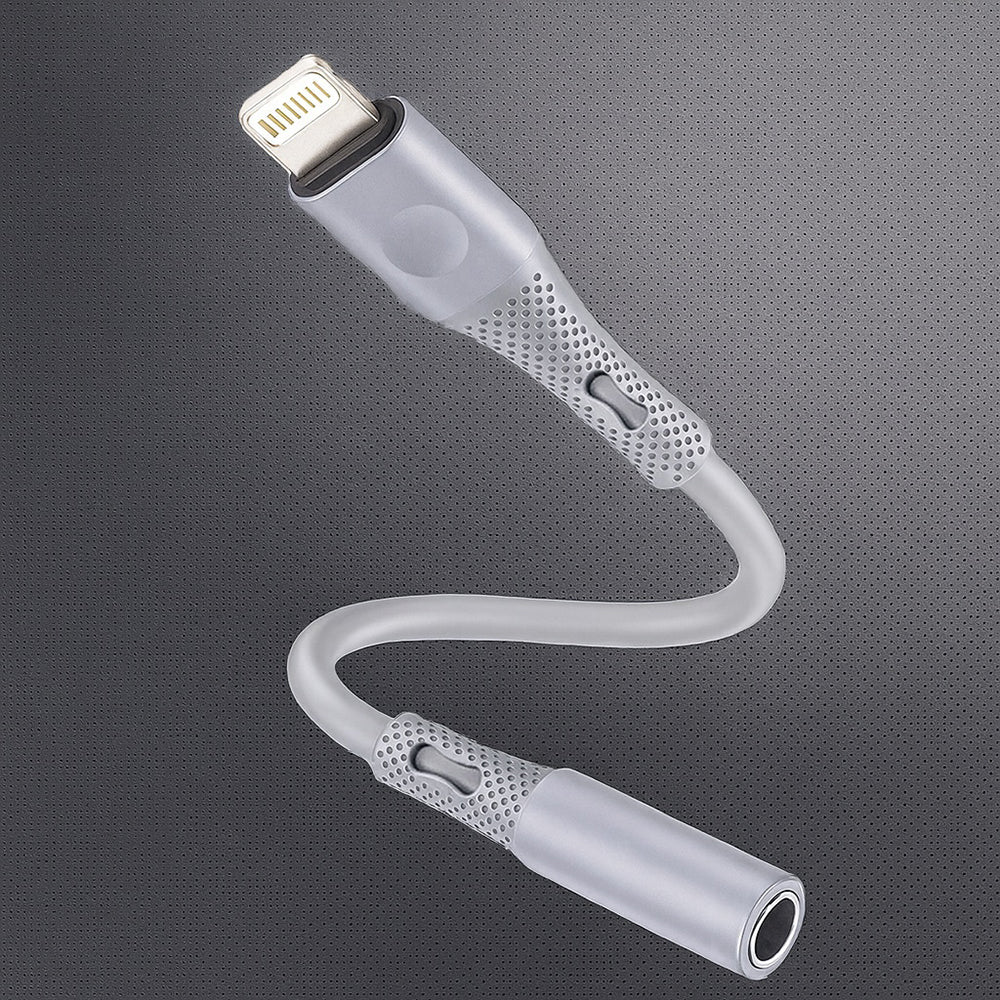 Audio adapter Lightning - 3.5mm Techsuit AC2 SoundFlex, Siv