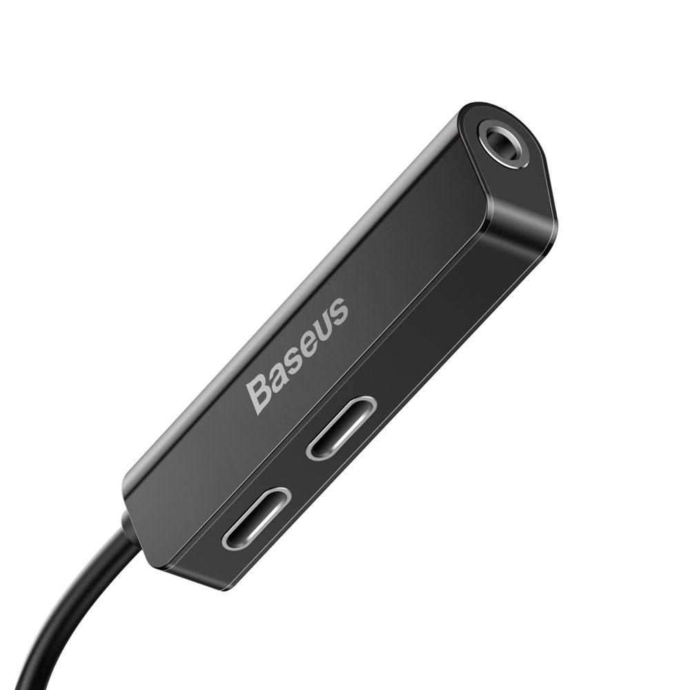 Audio adapter Lightning - Lightning / 3.5mm Baseus L52, Črn CALL52-01