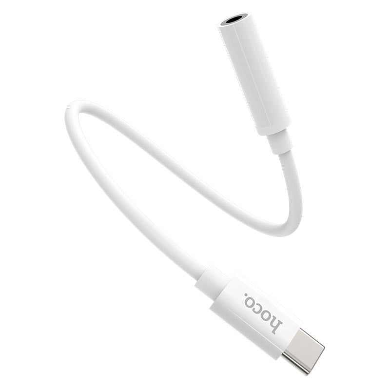 USB-C na 3,5 mm avdio adapter HOCO LS30, bel