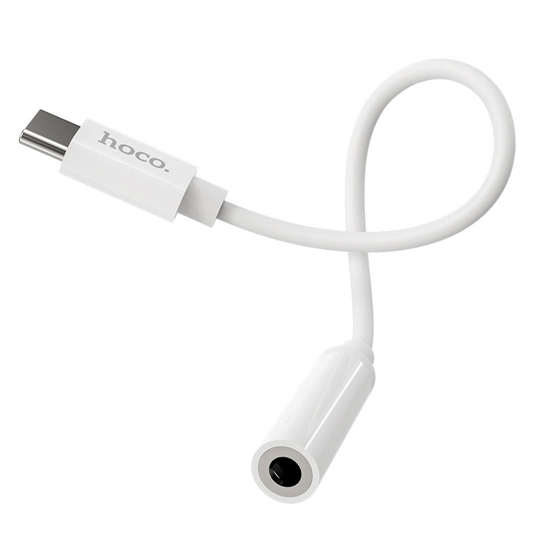 USB-C na 3,5 mm avdio adapter HOCO LS30, bel