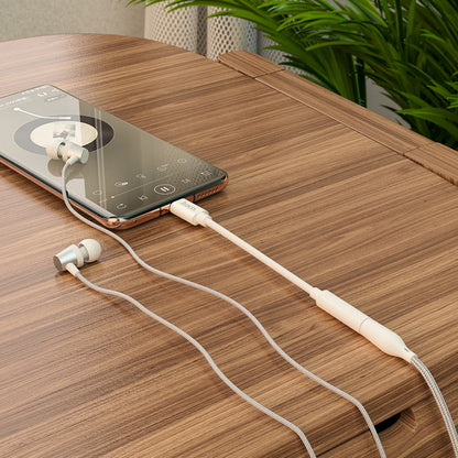 USB-C na 3,5 mm avdio adapter HOCO LS30, bel