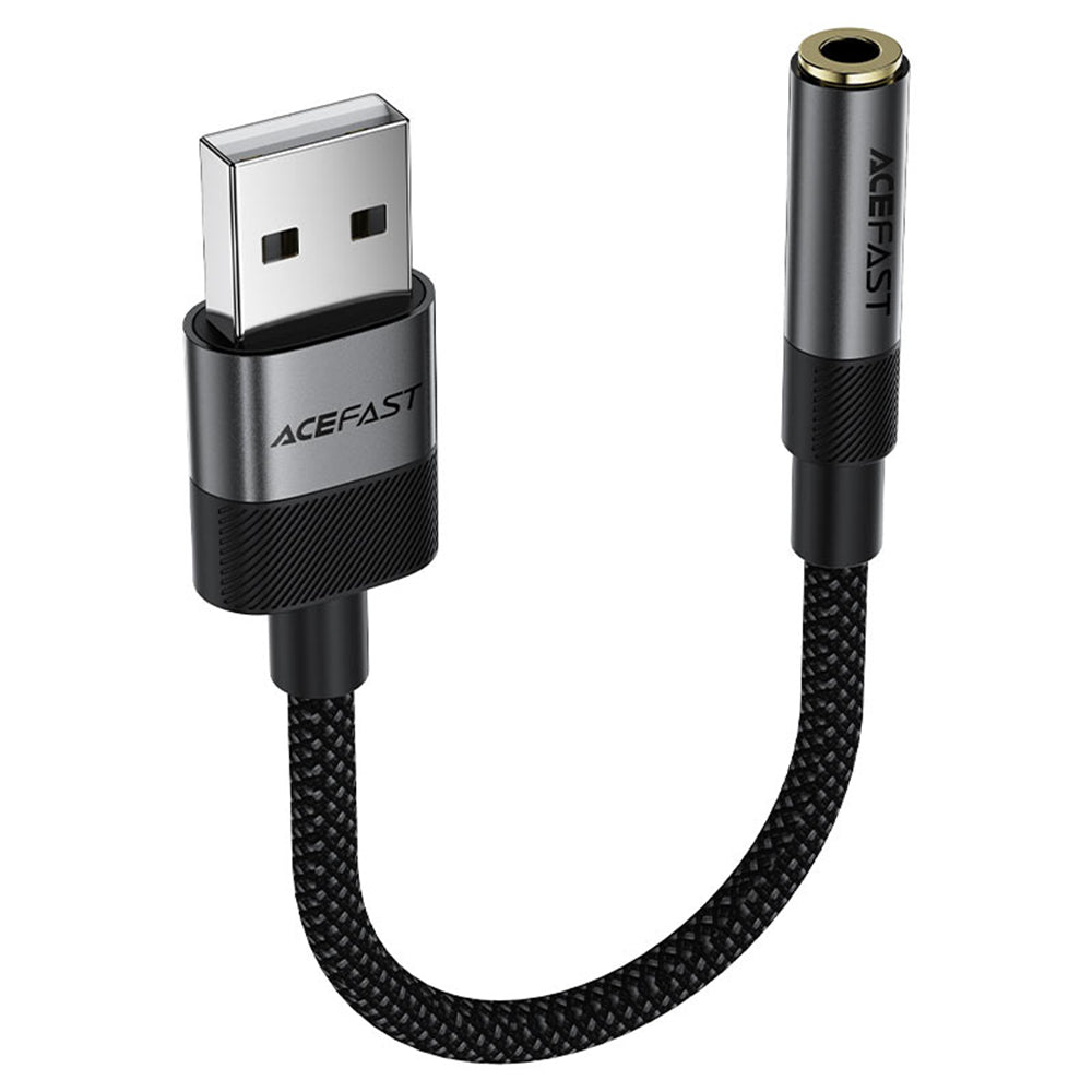 Audio adapter Acefast J13, USB-A - 3,5 mm, črn