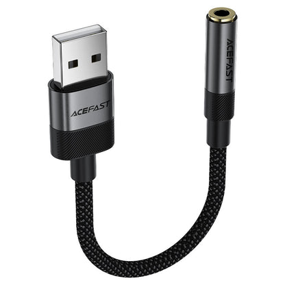Audio adapter Acefast J13, USB-A - 3,5 mm, črn