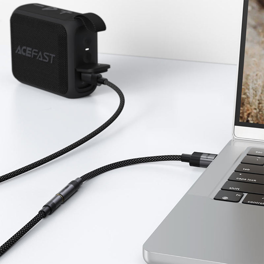 Audio adapter Acefast J13, USB-A - 3,5 mm, črn
