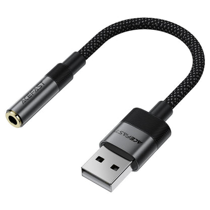 Audio adapter Acefast J13, USB-A - 3,5 mm, črn