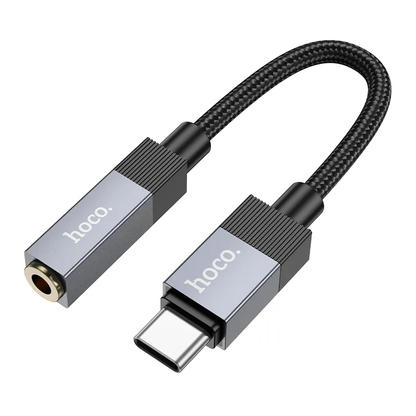 USB-C zvočni adapter - 3,5 mm HOCO UPA32C, črn