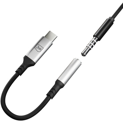 USB-C avdio adapter - 3,5 mm 3MK, srebrn