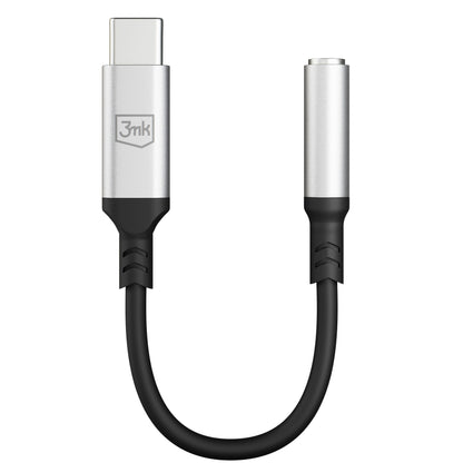USB-C avdio adapter - 3,5 mm 3MK, srebrn