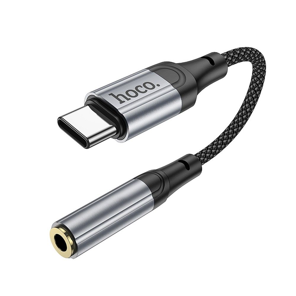 Audio adapter USB-C - 3,5 mm HOCO LS36, siv
