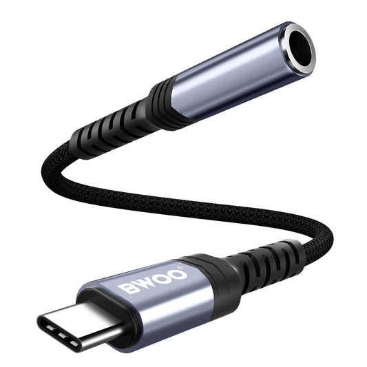 Audio adapter USB-C - 3.5mm BWOO BZ47, Črn