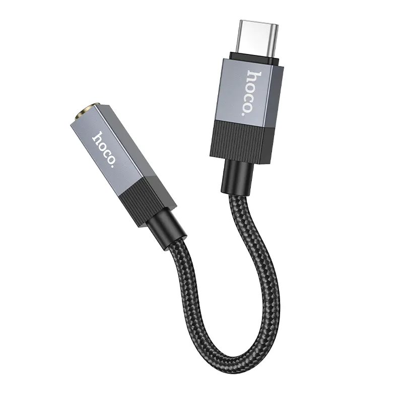 USB-C zvočni adapter - 3,5 mm HOCO UPA32C, črn