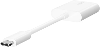USB-C zvočni adapter - USB-C / USB-C Belkin RockStar, bel F7U081btWH