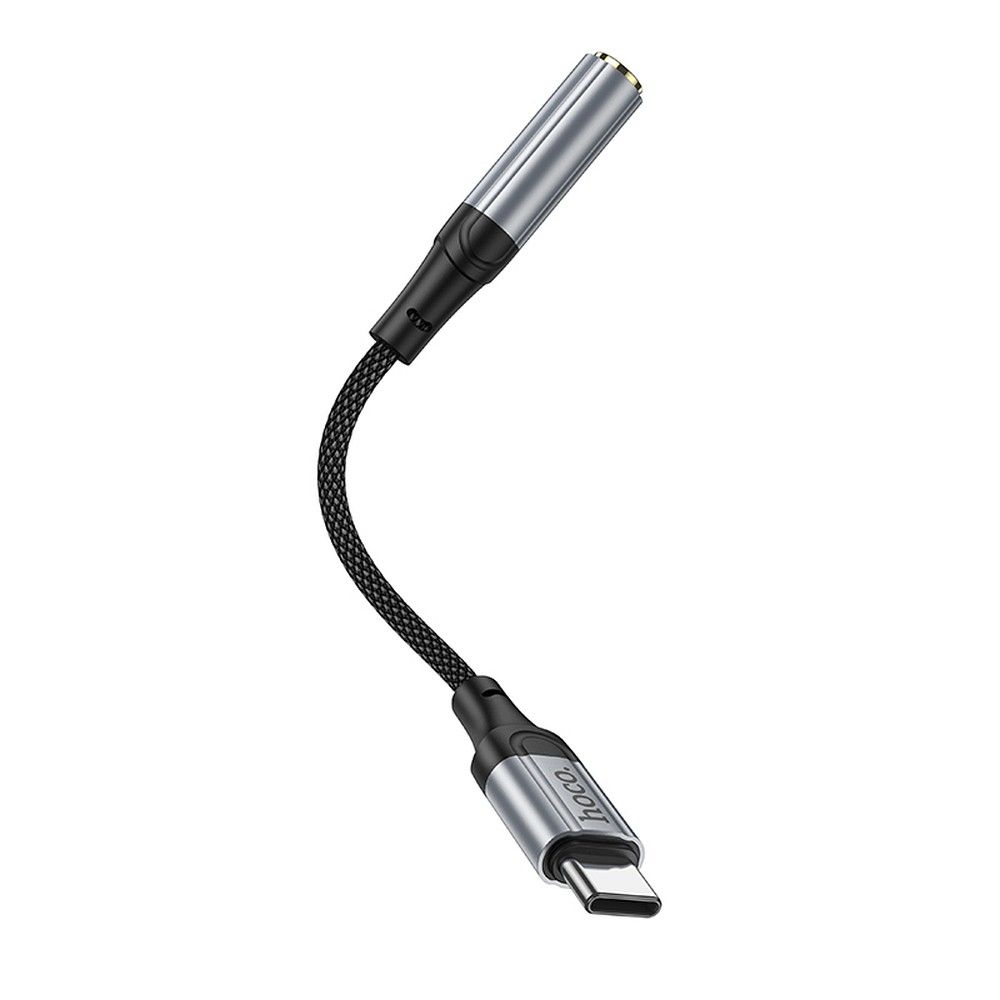 Audio adapter USB-C - 3,5 mm HOCO LS36, siv