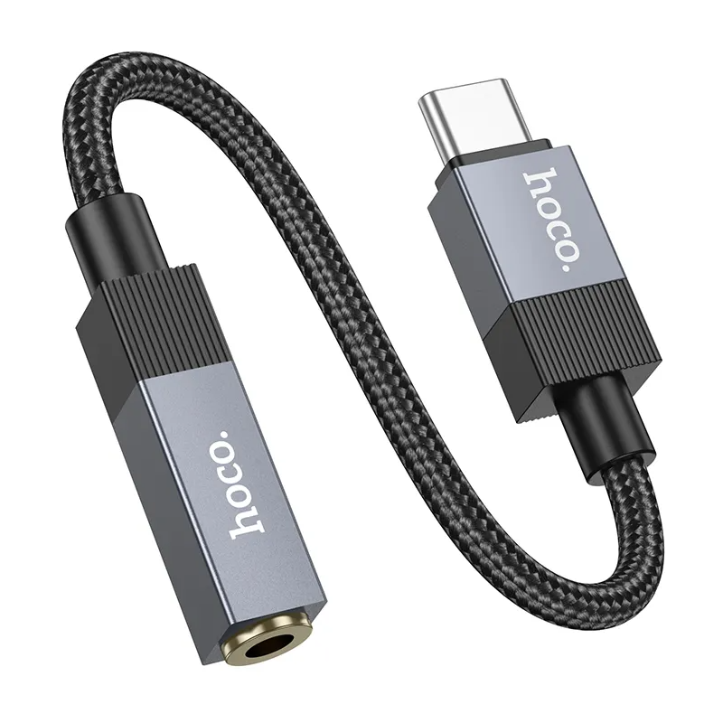USB-C zvočni adapter - 3,5 mm HOCO UPA32C, črn