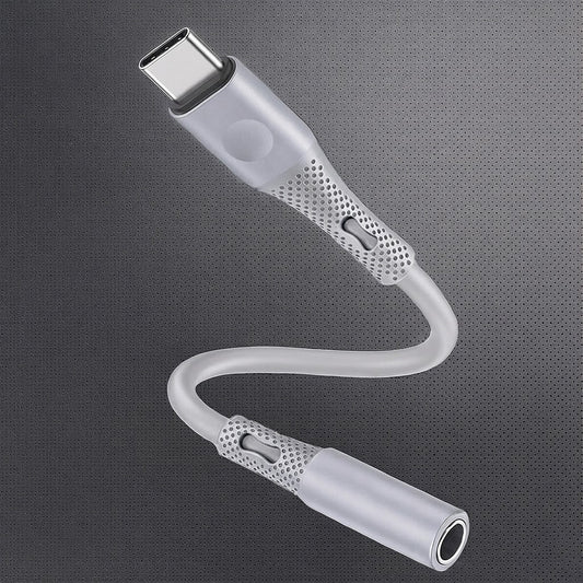 Avdio adapter USB-C - 3.5mm Techsuit AC1 SoundFlex, Siv