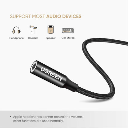 Audio adapter USB-C - 3.5mm UGREEN AV142, črn