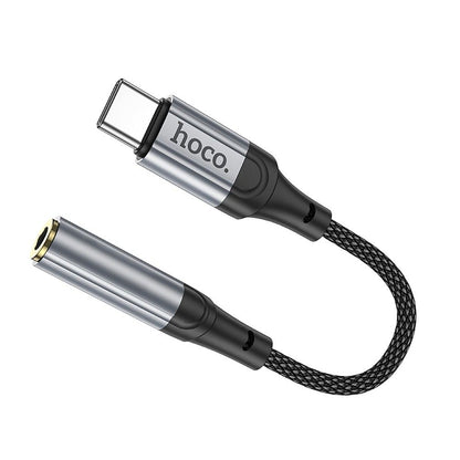 Audio adapter USB-C - 3,5 mm HOCO LS36, siv