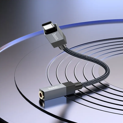 USB-C zvočni adapter - 3,5 mm HOCO UPA32C, črn