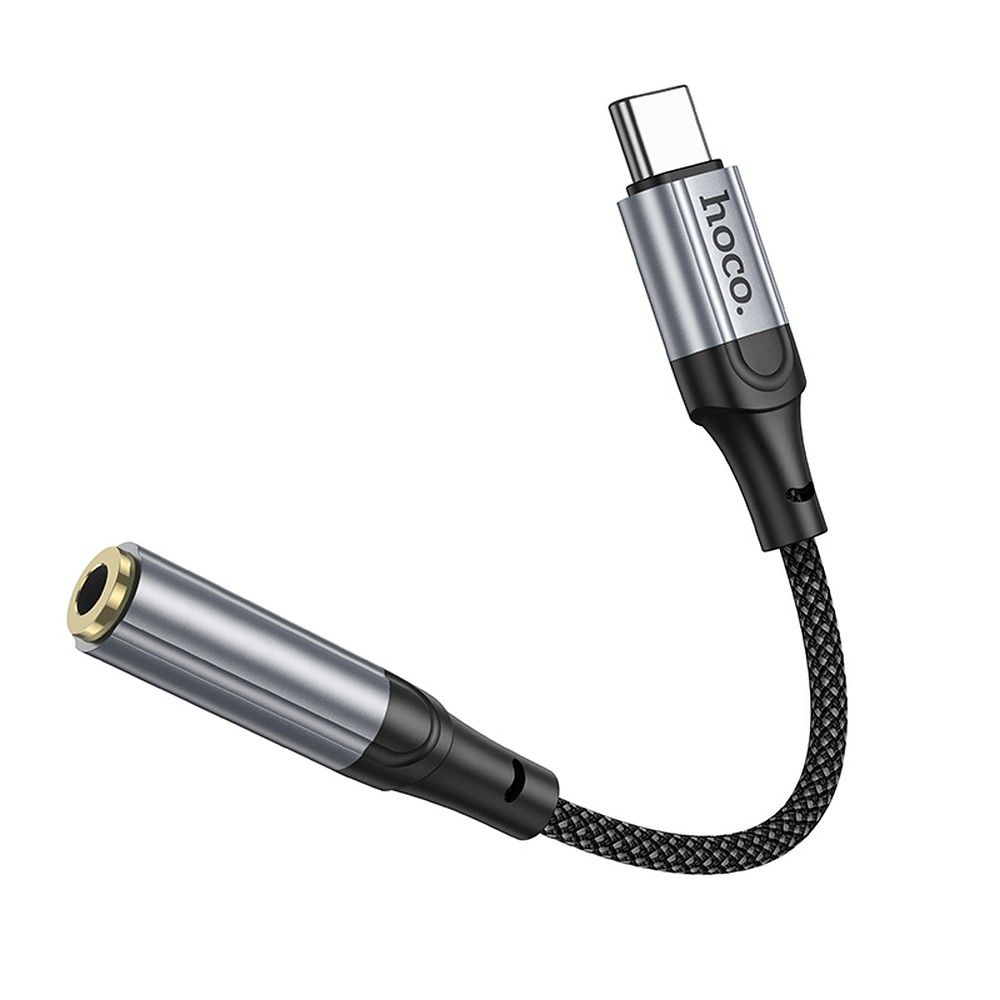Audio adapter USB-C - 3,5 mm HOCO LS36, siv
