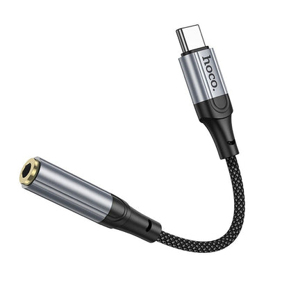 Audio adapter USB-C - 3,5 mm HOCO LS36, siv