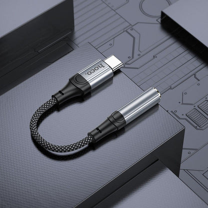 Audio adapter USB-C - 3,5 mm HOCO LS36, siv