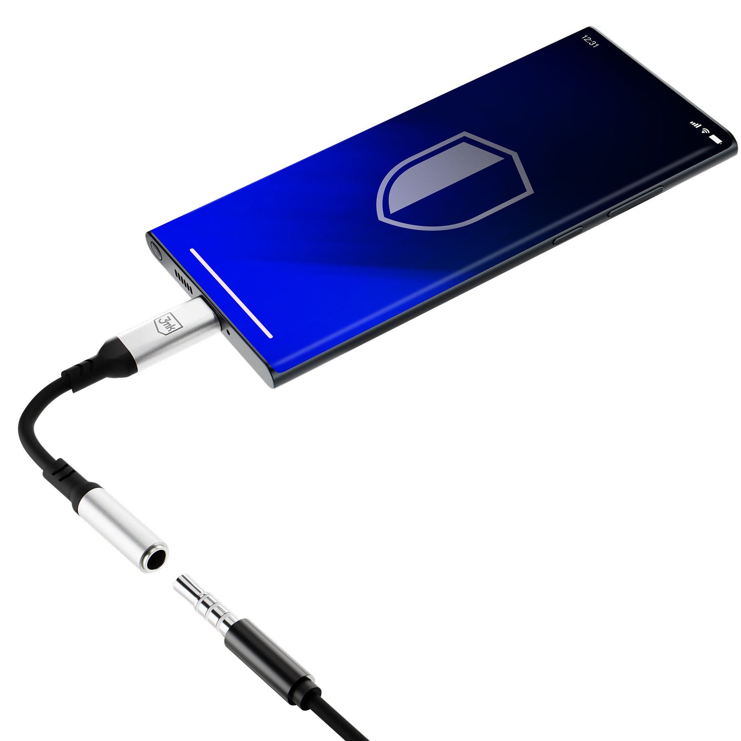 USB-C avdio adapter - 3,5 mm 3MK, srebrn