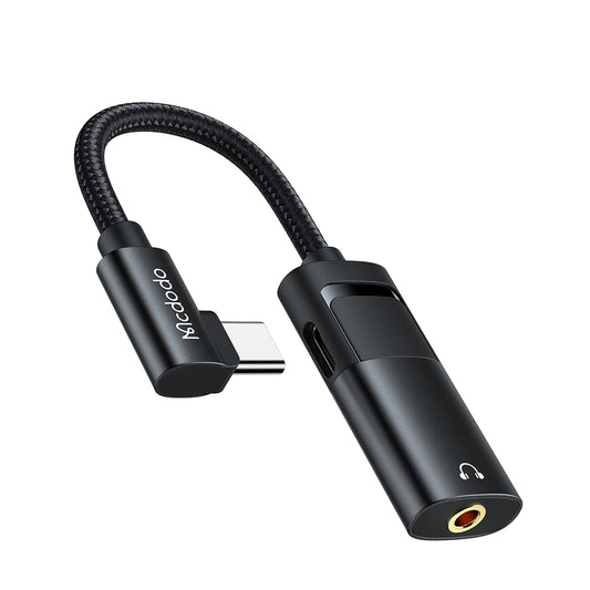 Audio adapter USB-C - USB-C / 3,5 mm McDodo CA-1880, črn