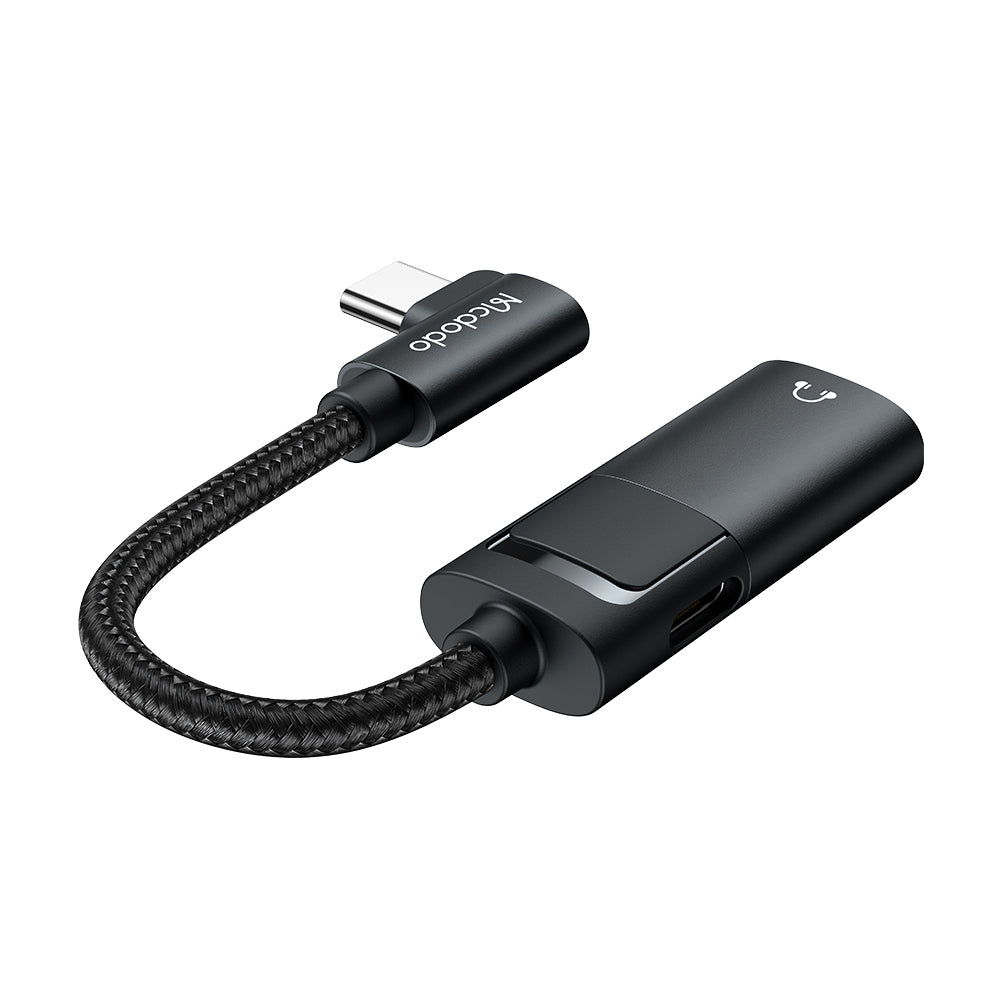 Audio adapter USB-C - USB-C / 3,5 mm McDodo CA-1880, črn