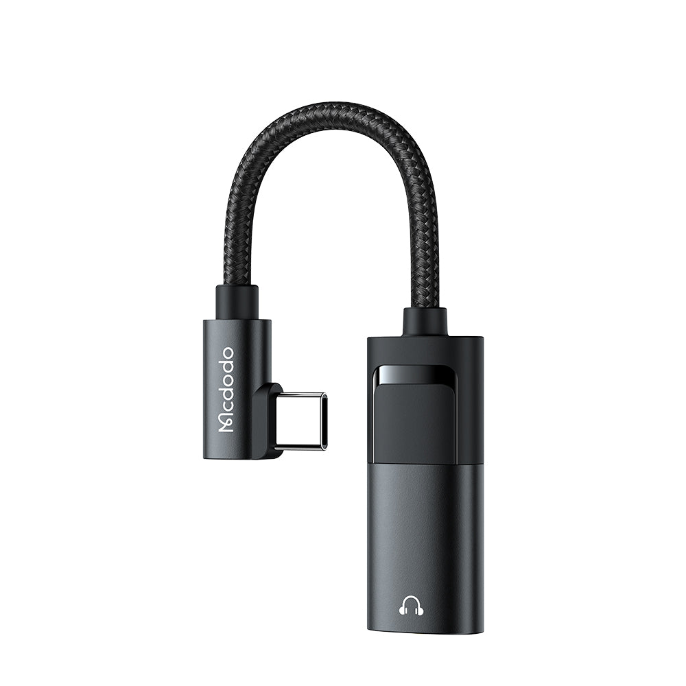 Audio adapter USB-C - USB-C / 3,5 mm McDodo CA-1880, črn