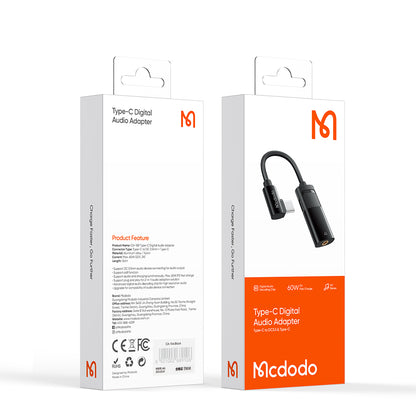 Audio adapter USB-C - USB-C / 3,5 mm McDodo CA-1880, črn