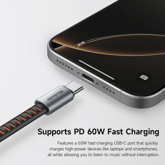 Audio adapter USB-C - USB-C / 3,5 mm McDodo CA-3120, Siv